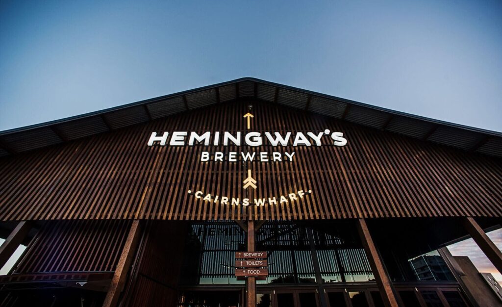 The entrance of Hemingways Brewery