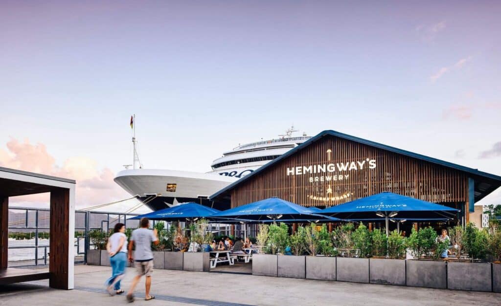 The entrance to Hemingway's Brewery.