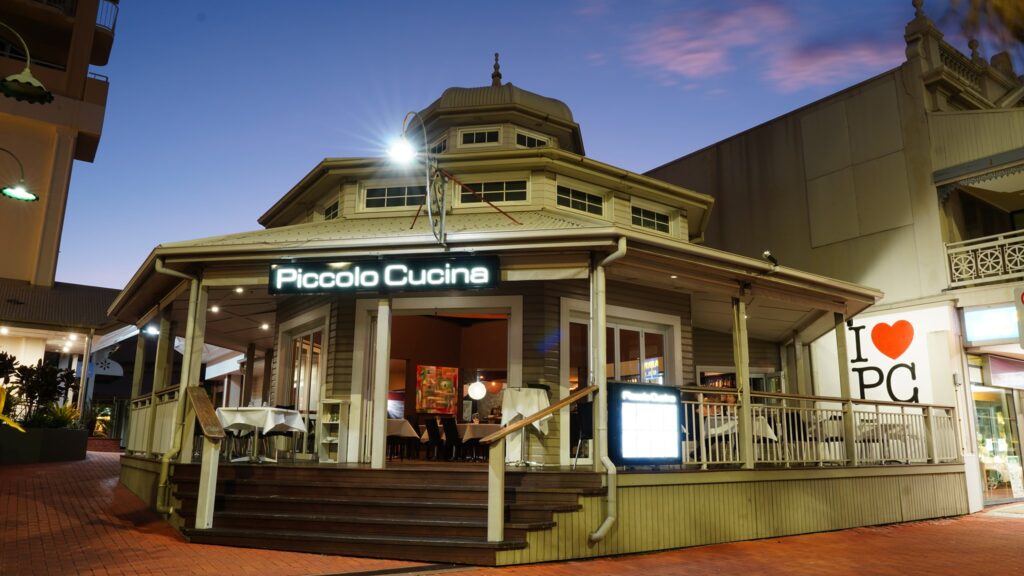 The outdoor view of Piccolo Cucina in Cairns.